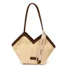 Bolso Retro con Patrón Tejido para Mujer 2025 Nuevo Moda de Alta Gama Bolso de Hombro para Viajes Diarios Bolso Tote Grande
