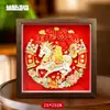 2026 Ano do Cavalo Boa Sorte Tendência Nacional Ornamento de Porta-Retrato 3D Tridimensional Artesanal DIY Pintura com Cola Presente para Parentes e Amigos Novo Estilo Chinês Presente