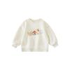 Wulibuyi menina-pai camisola da criança-filho primavera e outono dos desenhos animados bonito roupas soltas das crianças na moda all-match casual top