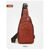 Nueva Bolsa de Pecho para Hombre de Moda de Gran Capacidad en Cuero PU Bolso Cruzado para Hombro Bolso de Pecho Casual de un Solo Hombro