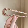 Grampo de Cabelo U-Shaped Retrô de Ácido Acético para Mulheres 2026 Novo Estilo Grampo de Cabelo Estendido para Penteados Simples e Elegante Acessório de Cabelo