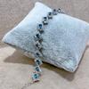 2023 Invierno nuevo Plata S925 chapado en platino incrustado Londres azul pulsera JB7281-11 3 * 5 mm * 15