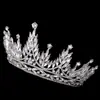 Coroa de noiva europeia e americana com diamantes inteiros, decoração de testa em folha transfronteiriça, coroa de princesa para vestido de noiva, adorno de cabeça Mori, olho de cavalo transfronteiriço