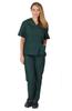 Uniforme de Trabajo de Bolsillo de Secado Rápido Europeo y Americano con Cuello en V para Lactancia Uniforme de Trabajo de Doctor Enfermera Set de Dos Piezas Unisex Traje de Cirugía Manga Corta