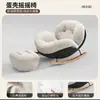 Sillón mecedor perezoso para uso doméstico, sillón mecedor de ocio para balcón, sillón sofá individual suave con cojín para sala de estar y dormitorio, sillón reclinable con reposapiés