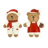 Oso navideño pintado caricatura accesorios de resina diy decoración navideña pegamento crema pegatinas para refrigerador materiales decorativos hechos a mano