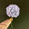 216 peças de flores artificiais de hortênsia tingidas em tie-dye, arranjos decorativos realistas de alto nível para auditório de casamento, arranjos de flores para janelas, flores falsas