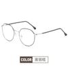 Lentes para computadora anti luz azul protección ocular antirradiación espejo plano sin graduación para hombres y mujeres miopía montura de metal 1905