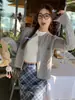 Conjunto Otoño Estilo Coreano Suéter Cárdigan Nuevo Estilo para Mujer Chaqueta de Punto de Invierno Top de Punto Texturizado Trenzado
