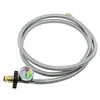 Tubo de cola universal de acero inoxidable trenzado para tanque de propano, rosca NPT de 1/4 de pulgada