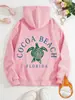 Moletom Casual com Capuz Europeu e Americano Ebay Transfronteiriço Cocoa Beach Novo Simples Pulôver Manga Longa Top Feminino