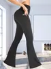 Nuevos Pantalones Acampanados de Cintura Alta para Mujer de Amazon Transfronterizos, Pantalones de Pierna Ancha Adelgazantes y Levantacola, Alta Elasticidad, Ropa Deportiva, Fitness, Casual