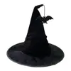 Chapéu de Bruxa de Halloween Chapéu de Bruxa de Veludo Preto Adereço de Cabeça de Mago Chapéu de Bruxa Mágico Chapéu de Festa Adereço de Cabeça