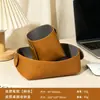 Caja de Almacenamiento con Portalápices de Cuero, Decoración de Escritorio Retro, Portalápices de Lujo Ligero, Soporte para Control Remoto de Regalo, Tubo de Almacenamiento para Pinceles de Maquillaje de Escritorio