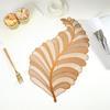 Tapete de Mesa PVC Cortado Bronze Estilo Western Impermeável Antiderrapante à Prova de Poeira Doméstico Simples Decorativo Isolante Lavável