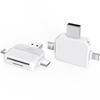 Lector de Tarjetas Todo en Uno Tipo C Tarjeta Sd/Tf Cámara Dron Lector de Tarjetas para Computadora Tres en Uno Adecuado para Apple