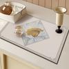 Adecuado para vajilla, mesa de comedor absorbente de secado rápido, tapete antideslizante, aislamiento térmico y a prueba de humedad, tapete para fregadero, elegante y moderno.