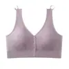 Hebilla de Apertura Frontal Más Gordo Tallas Grandes Estilo Madre Espalda Bonita Sin Aros Chaleco de Una Copa Apretado al Pecho Sujetador Sexy Lencería para Mujeres