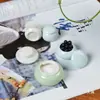 Cerâmica pequeno tamanho Mini Pote de Ponta do Dedo Pote Selado Frasco para Pó Perfumado Caixa de Rouge Antiga Caixa de Batom Caixa Pequena