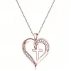 Cadena para clavícula cruzada de plata de ley S925 de comercio exterior transfronterizo europeo y americano, nuevo modelo popular, collar de nicho de lujo ligero de alta gama para mujer