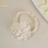 Diadema Fina de Malla con Flor y Lazo Transfronteriza Europea y Americana para Bebé Princesa, Accesorios para el Cabello, Gorro Suave Elástico para Bebé