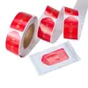 Rollo de pegatinas transparente PET autoadhesivas e impermeables con logo de empresa personalizado y lámina dorada, para empaque de velas