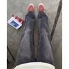 Jeans Azul Hielo con Patrón de Rayos para Hombre Verano Americano High Street Micro Acampanados Rectos Cleanfit Pantalones Cimitarra