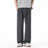 Calça Casual Drapê Estilo Japonês Masculino Shanggu Verão Novo Fina Solta Tecida Reta de Perna Larga