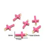 Pingente Colorido de Aço Inoxidável 18K Lua Estrela Cruz para DIY Colar Pulseira Acessórios de Pingente Joias