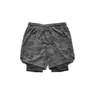 Comercio Exterior Hermanos Musculosos Moda Masculina Pantalones Cortos para Correr Deportes Ocio Exterior Sueltos Doble Capa Pantalones de Fitness