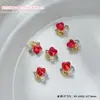 Explosões transfronteiriças cor super flash amor arte de unhas pilha joias de diamante tridimensional incrustado pérola coração acessórios de decoração de unhas