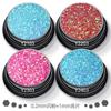 Set de lentejuelas + 1 mm y purpurina de 16 colores de 0.2 mm transfronterizo, polvo de purpurina ultrafino, maquillaje, esmalte de uñas, material de gel