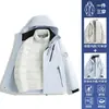 Chaqueta Softshell Suave con Recubrimiento de Goma Estilo Montaña Otoño e Invierno Nuevo Retro Americano, Ropa Unisex Impermeable para Montañismo y Esquí