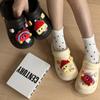 Zapatos de agujeros gruesos con sensación de caca para exteriores de mujer, pantuflas cubiertas antideslizantes, sandalias eva de verano transpirables que aumentan la altura