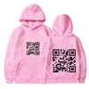 Sudadera Nueva Europea y Americana 2025 Código Bidimensional Pullover Top Holgado