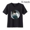 Nota de muerte transfronteriza, animación de Death Note, cuello en V impreso periférico, manga corta para hombres y mujeres
