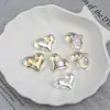 Ding Yi Transparente em Formato de Pêssego Lua Fria Alto Brilho Galvanizado Acrílico em Formato de Coração Contas Acessórios para Corrente de Celular DIY