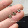 8mm Vintage Pequeno Feito à Mão DIY Bjd Mini Bronze Antigo 5 Botões Tecido Âncora Roupas de Boneca 746 Jinhua