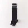 Calcetines Blancos de Doble Raya para Mujer, Estilo Primavera y Otoño, Transpirables, Estilo Trendy Ins, Versión Coreana de Otoño, Calcetines Deportivos de Media Pantorrilla