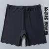 Shorts de Segurança Plus Size Transfronteiriços para Mulheres, Verão, Seda Gelada, Cintura Alta, Anti-Exposição, Leggings Capris, Estilo Fino, Podem Ser Usados por Fora, Versátil