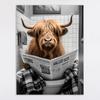 Póster de vaca pequeña estilo arte nórdico pintura decorativa lienzo mural moderno para sala de estar pintura colgante para dormitorio de noche