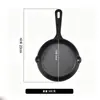 Panela de Ferro Fundido para Comércio Exterior Sem Revestimento Frigideira Pequena para Omelete Panela Doméstica Antiaderente Panela de Ferro à Moda Antiga Conjunto de Utensílios de Cozinha