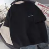 Camiseta de Verano de Manga Corta Transfronteriza para Hombre, Estilo Hong Kong de Moda, Unisex, Top de Media Manga para Pareja Estudiante