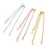 Pulsera DIY de acero inoxidable de 2 mm pulsera ajustable accesorios chapado en oro real producto semiacabado cadena básica el tamaño se puede fijar