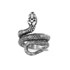 Anillo de serpiente retro europeo y americano para joyería transfronteriza, anillo de serpiente rey de bobinado para hombres y mujeres, anillo para el dedo índice, accesorios de moda