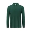Outono 330g Lacelle Camisa Polo de Manga Longa Logo Personalizado Gola Lapela Camiseta de Manga Longa Roupa Corporativa Camisa Cultural