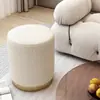 Banqueta de Luxo Leve, Banqueta de Maquiagem para Quarto, Banqueta Nórdica Moderna para Manicure, Banquinho Baixo Redondo para Sala de Estar, Banqueta para Penteadeira, Cadeira de Maquiagem