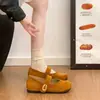 Zapatos Individuales Artísticos Rojos de Suela Blanda con Velcro Estilo Retro 2026 Nuevo Estilo Otoño Versátiles con Faldas Zapatos Mary Jane Estilo Bosque