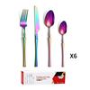 Amazon Transfronterizo 1010 Acero Inoxidable Vajilla Juego de 24 Piezas Cuchillo para Bistec Occidental, Tenedor, Cuchara, Cuchara de Postre Caja de Regalo Exportación