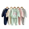 Conjunto de sudadera para bebé para primavera y otoño, top casual para niñas, conjunto elegante de dos piezas estilo coreano, ropa de exterior para niños
